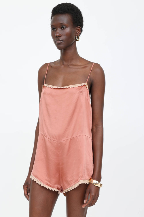 Stella McCartney Silk Scalloped Romper