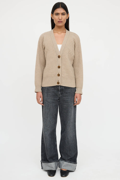 Stella McCartney Cashmere Ribbed Knit Cardigan