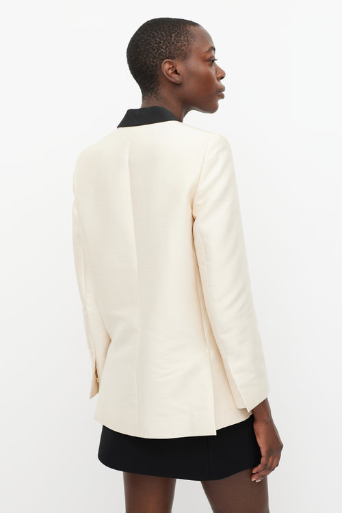 Stella McCartney Beige & Multi Patterned Lapel Blazer