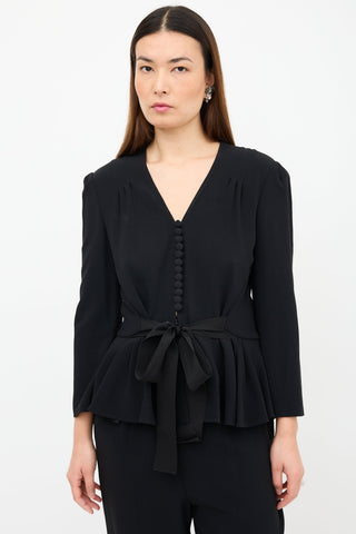 Stella McCartney Belted Peplum Jumpsuit