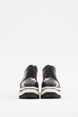 Stella McCartney Black & Multicolour Faux Leather Elyse Star Derby
