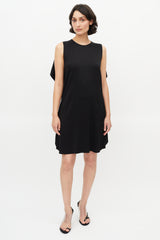 Stella McCartney Black Drape Midi Dress