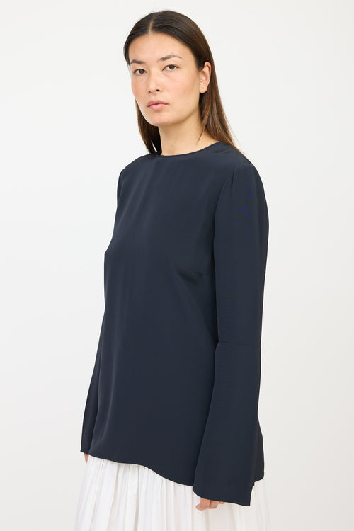 Stella McCartney Black Flared Top