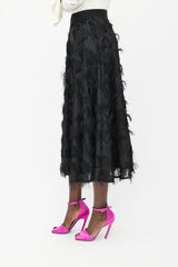 Stella McCartney Black Fringe Star Skirt