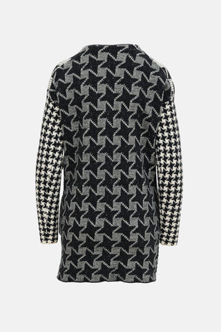 Stella McCartney Houndstooth Fringe Sweater Dress