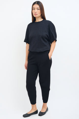 Stella McCartney Black Zip Barrel Leg Pant