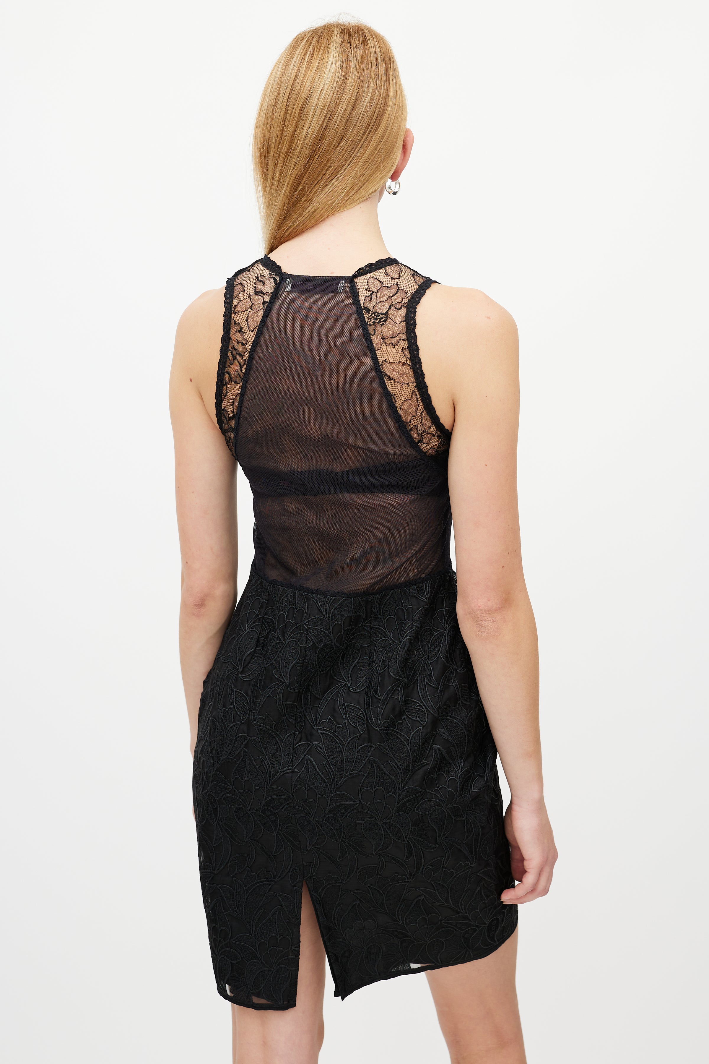 Stella McCartney // Black Floral Lace Sheer Dress VSP Consignment Stella McCartney // Black Floral Lace Sheer Dress VSP Consignment