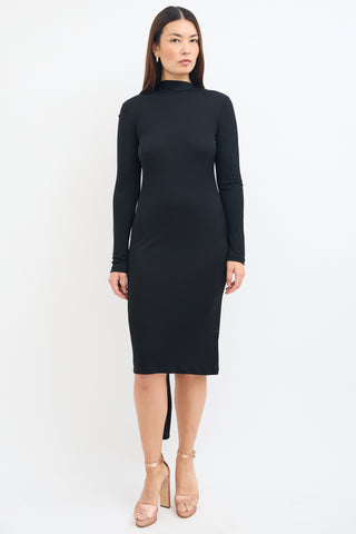 Stella McCartney Black Scarf Long Sleeve Dress