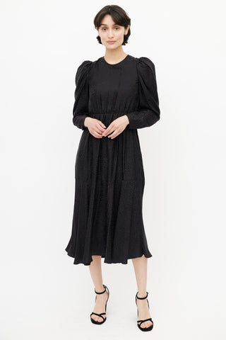 Stella McCartney Black Print Jacquard Dress