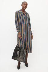 Stella McCartney Black & Silver Falabella Metallic Bag