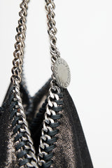 Stella McCartney Black & Silver Falabella Metallic Bag