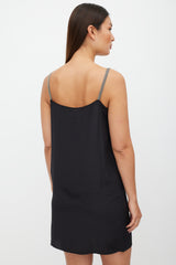 Stella McCartney Black & Silver Silk Chain Link Dress