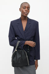 Stella McCartney Black & Silver Small Falabella Bag