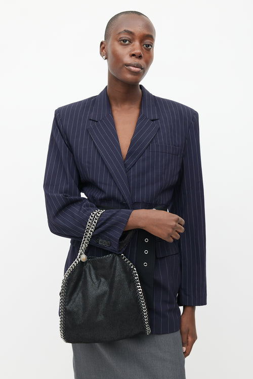 Stella McCartney Black & Silver Small Falabella Bag