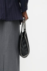 Stella McCartney Black & Silver Small Falabella Bag