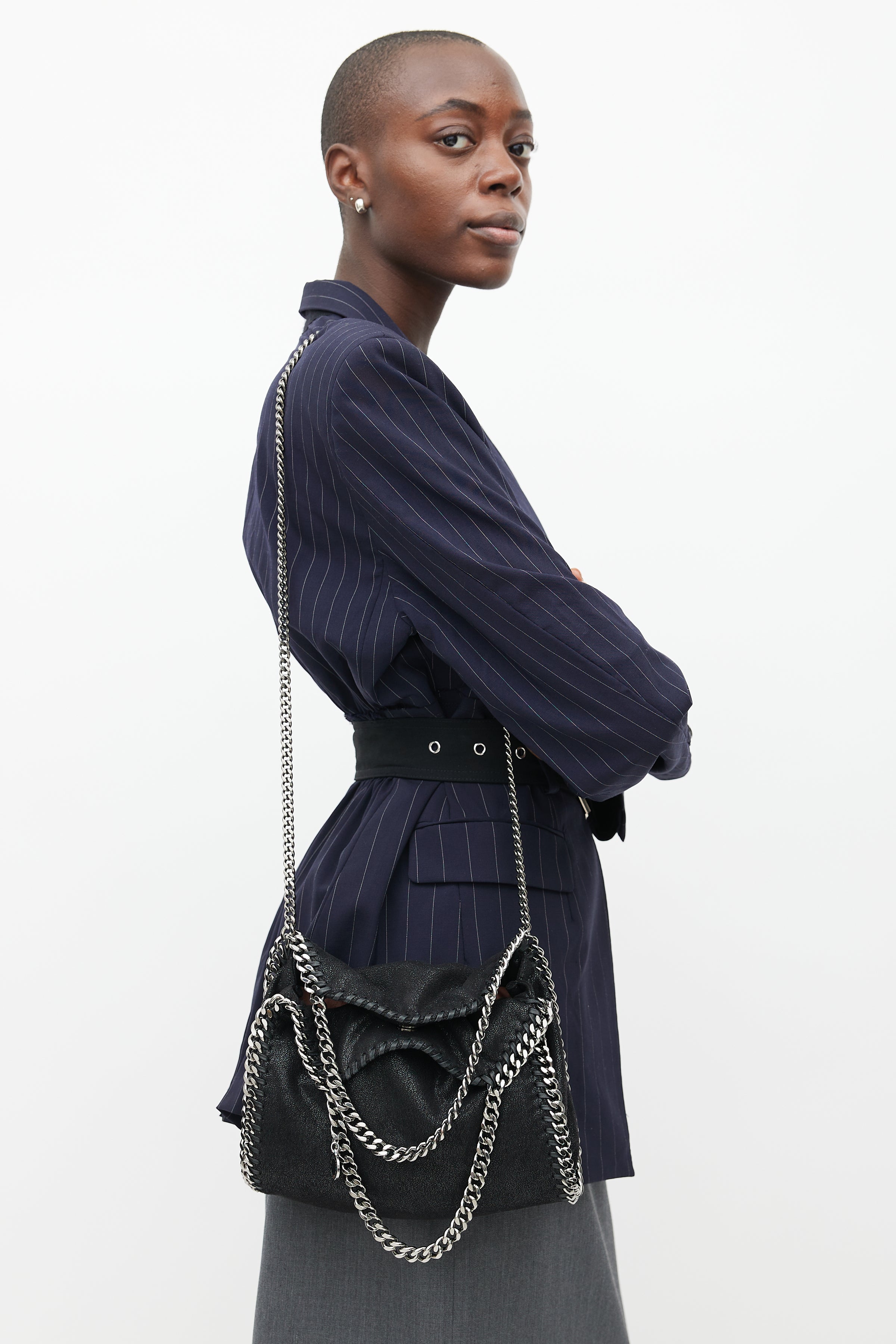 falabella mini backpack silver Stella McCartney Black Chain Bag New AvaMaria Featuring a striking silver Small Stella Falabella Backpack Women