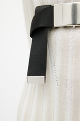 Stella McCartney Black & Silver Webbed Belt