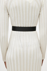 Stella McCartney Black & Silver Webbed Belt