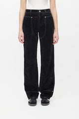 Stella McCartney Black Moleskin Carpenter Jeans