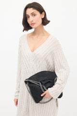 Stella McCartney Black Vegan Large Falabella Tote Bag
