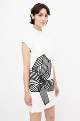 Stella McCartney Black & White Tuille Bow Dress