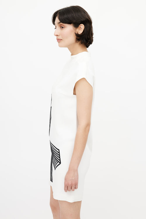 Stella McCartney Black & White Tuille Bow Dress