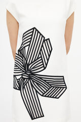 Stella McCartney Black & White Tuille Bow Dress