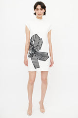 Stella McCartney Black & White Tuille Bow Dress