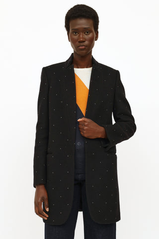 Stella McCartney Black Wool Embellished Coat