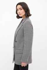 Stella McCartney Black & White Houndstooth Blazer