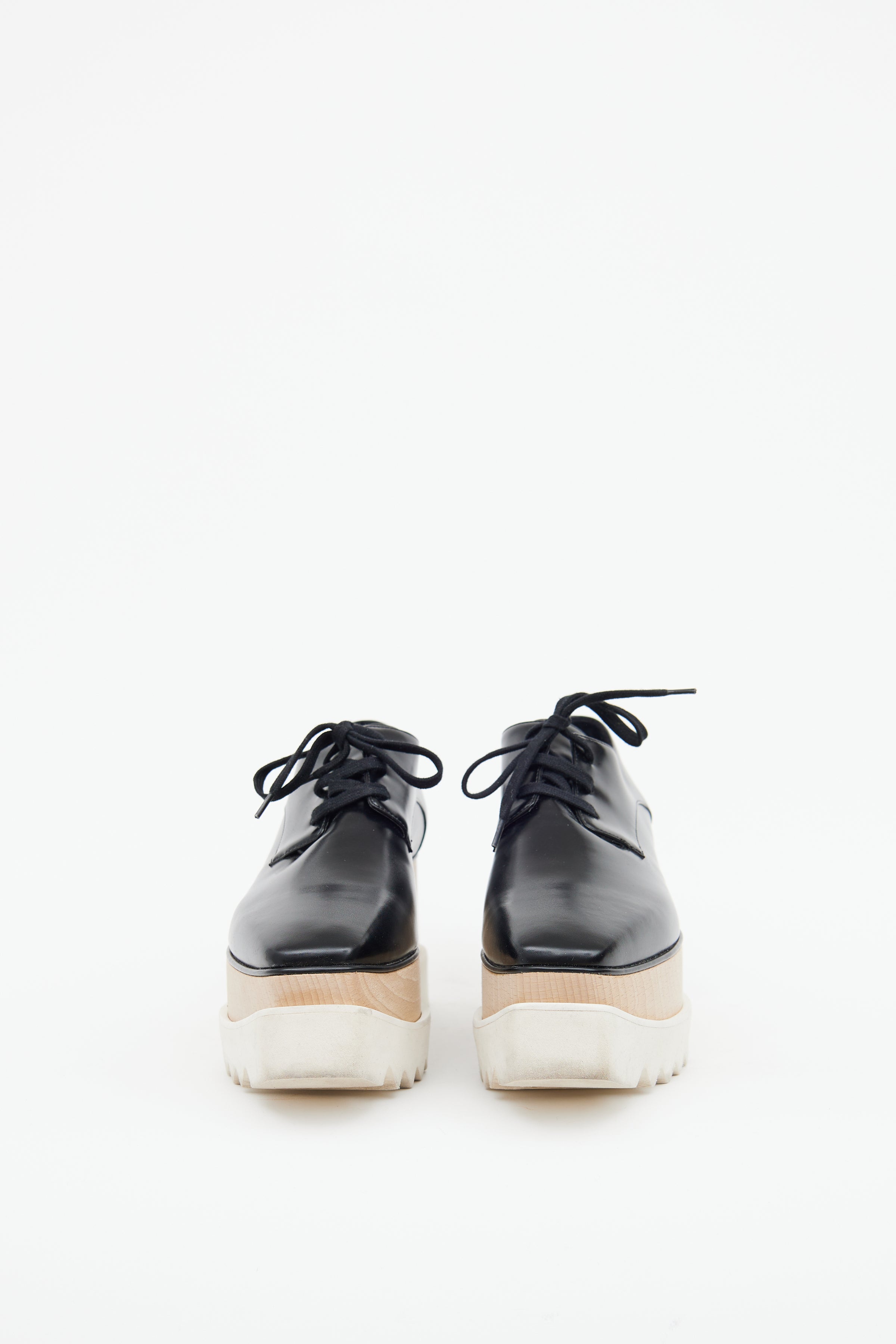 Stella McCartney // Black Elyse Platform Oxford Loafers – VSP