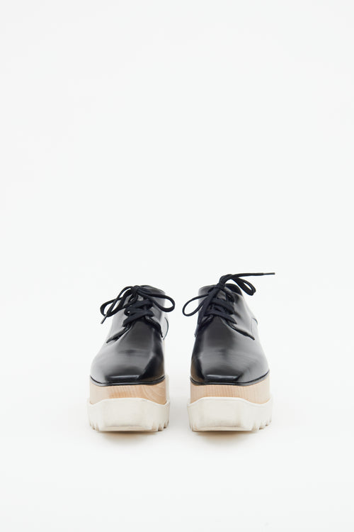 Stella McCartney Black Elyse Platform Oxford Loafers