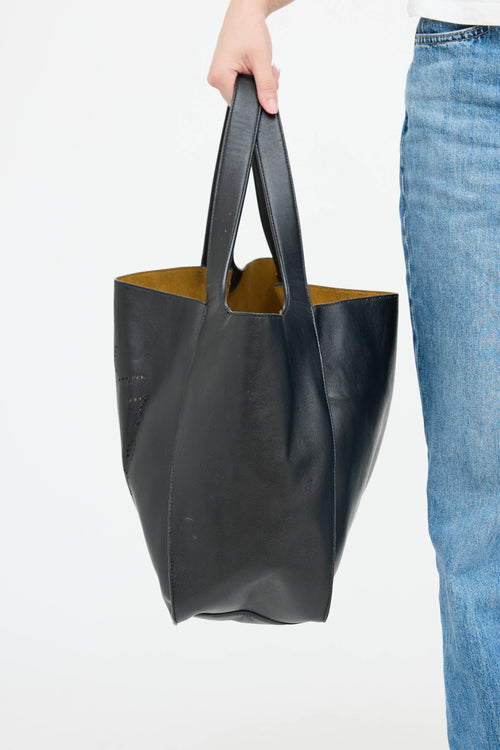 Stella McCartney Leather Logo Tote Bag