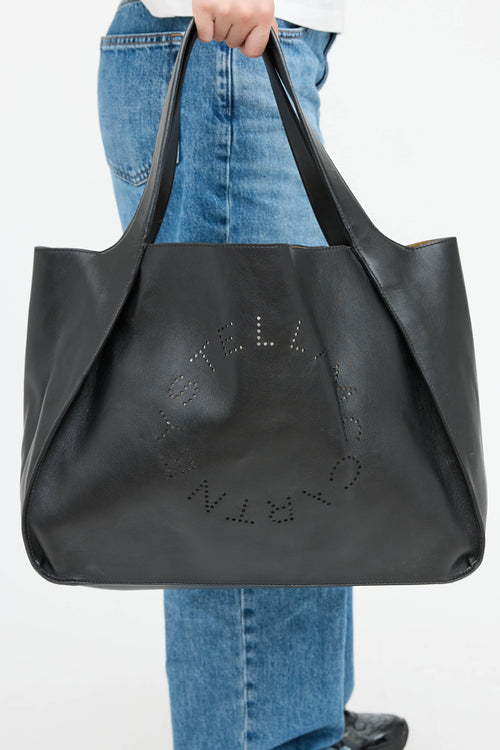 Stella McCartney Leather Logo Tote Bag