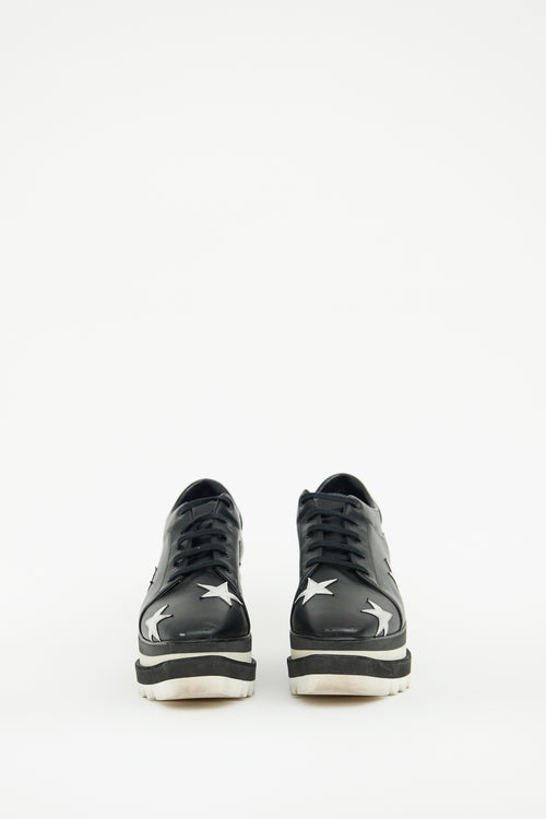 Stella McCartney Black Elyse Star Derby Sneaker