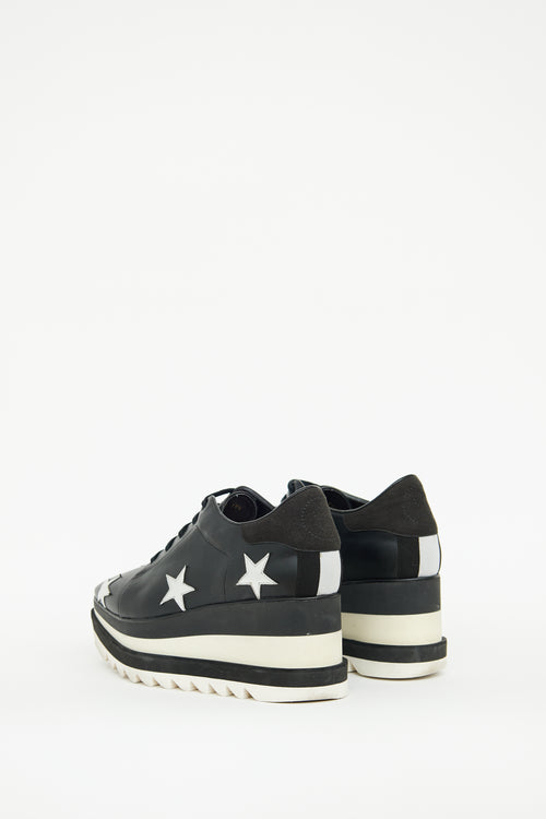 Stella McCartney Black Elyse Star Derby Sneaker