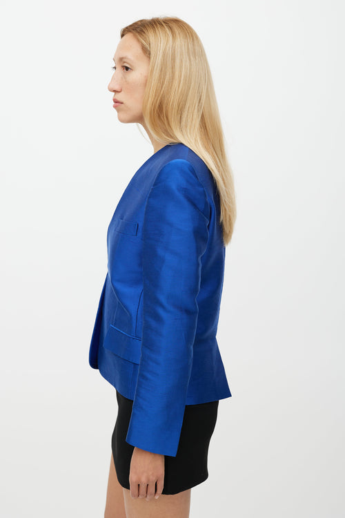 Stella McCartney Blue Silk Blazer