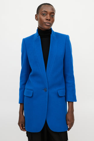 Stella McCartney Blue Wool Coat