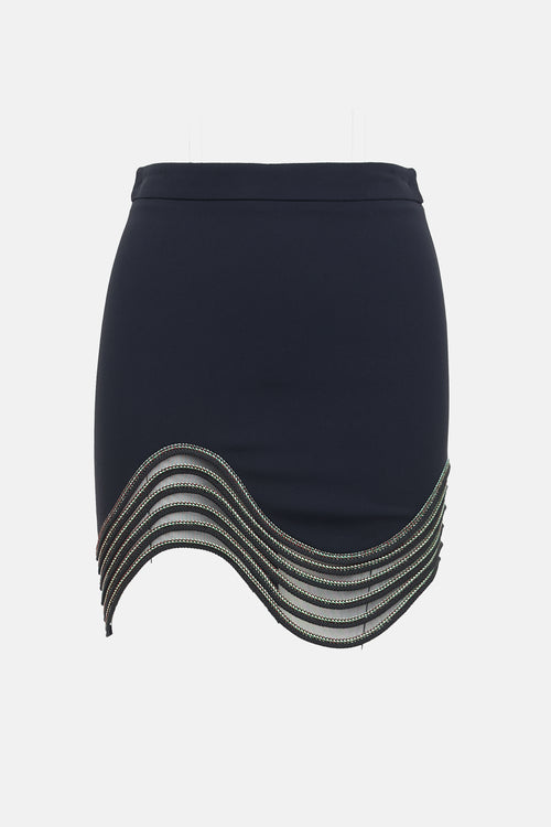 Stella McCartney Braided Wave Hem Skirt