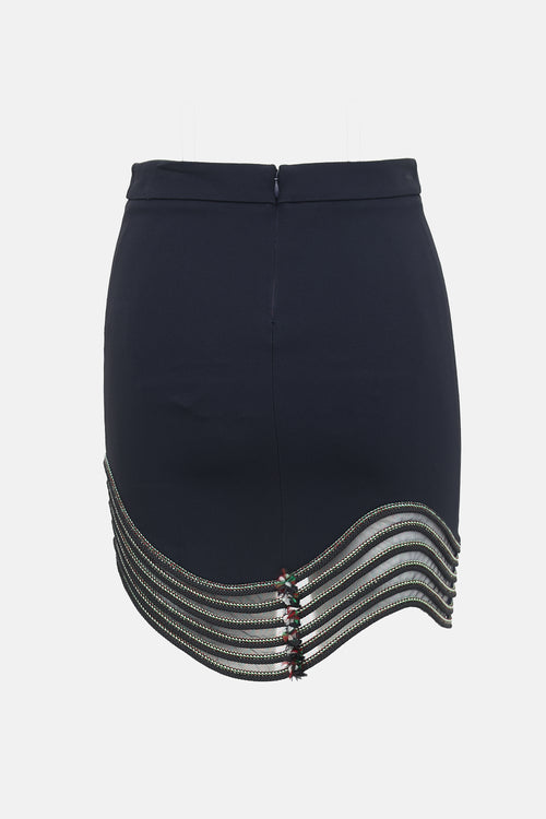 Stella McCartney Braided Wave Hem Skirt