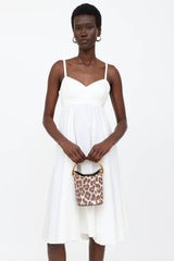 Stella McCartney Faux Fur Printed Bucket Bag