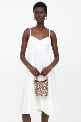 Stella McCartney Faux Fur Printed Bucket Bag