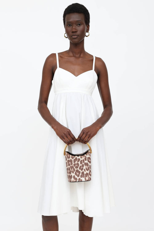 Stella McCartney Faux Fur Printed Bucket Bag