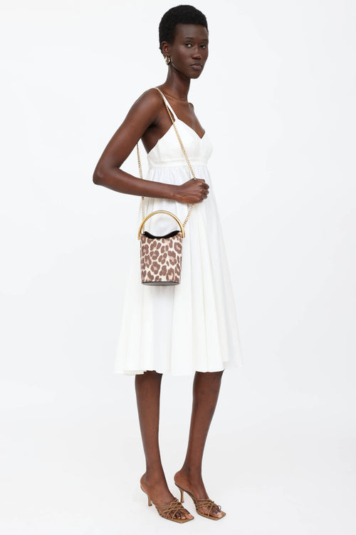 Stella McCartney Faux Fur Printed Bucket Bag