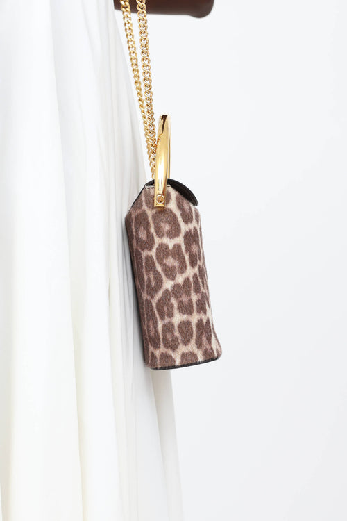 Stella McCartney Faux Fur Printed Bucket Bag