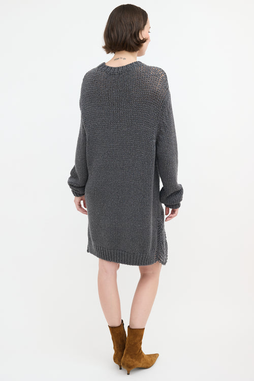 Stella McCartney Crochet Hem Sweater Dress