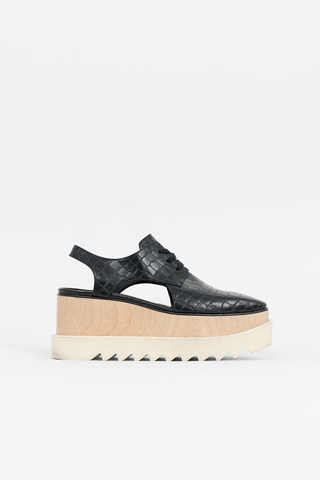 Stella McCartney Embossed Faux Leather Elyse Derby