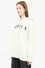 Stella McCartney Floral Flocked Logo Hoodie