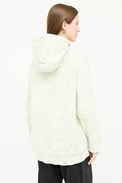 Stella McCartney Floral Flocked Logo Hoodie