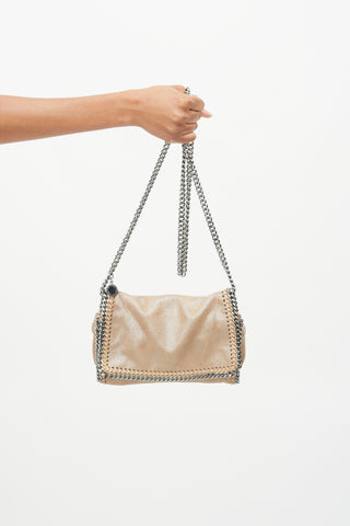 Stella McCartney Gold Faux Leather Mini Falabella Crossbody Bag